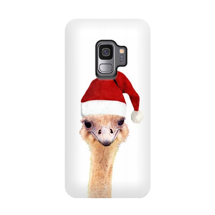 Galaxy S9 StrongFit Ostrich Christmas by Alemi