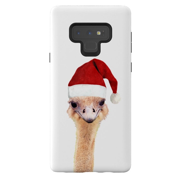 Galaxy Note 9 StrongFit Ostrich Christmas by Alemi