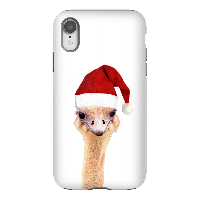 iPhone Xr StrongFit Ostrich Christmas by Alemi