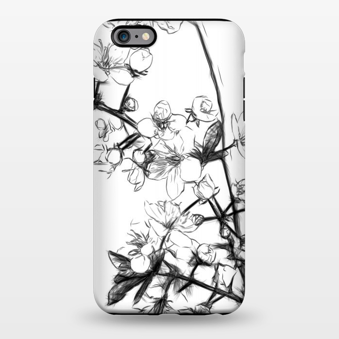 iPhone 6/6s plus StrongFit Cherry Blossoms Minimal Drawing by Alemi