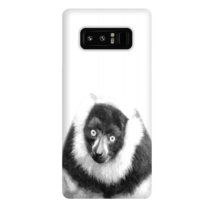 Galaxy Note 8 StrongFit Black and White Lemur by Alemi