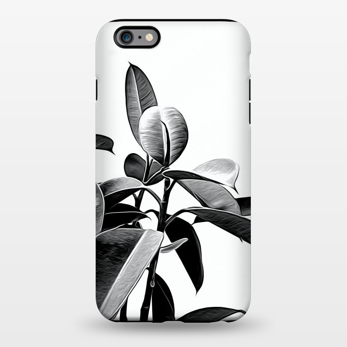 iPhone 6/6s plus StrongFit Black and White Leaves by Alemi