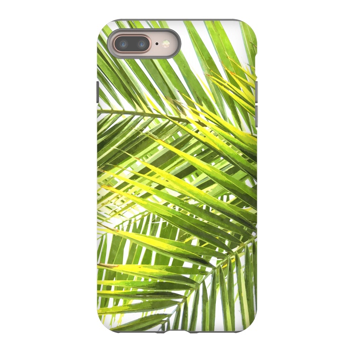 iPhone 7 plus StrongFit Palm Leaves Tropical Plant by Alemi