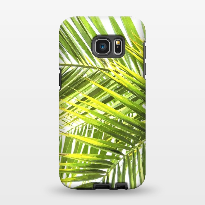Galaxy S7 EDGE StrongFit Palm Leaves Tropical Plant by Alemi