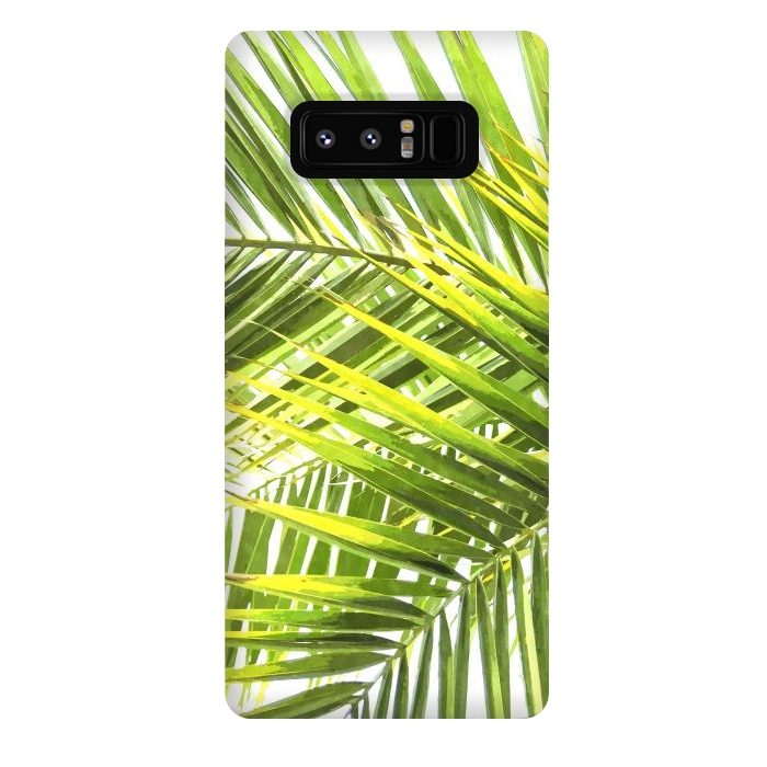 Galaxy Note 8 StrongFit Palm Leaves Tropical Plant by Alemi
