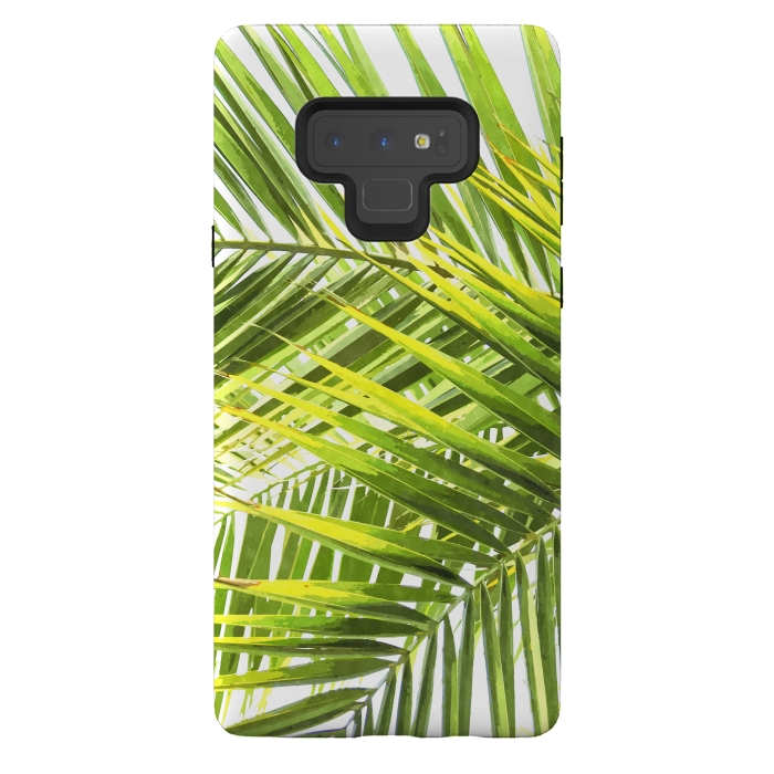 Galaxy Note 9 StrongFit Palm Leaves Tropical Plant by Alemi