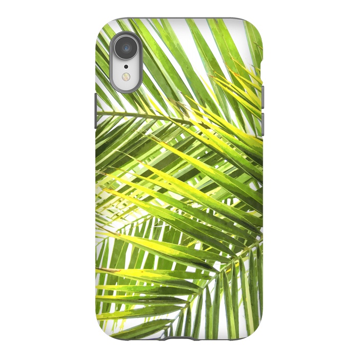 iPhone Xr StrongFit Palm Leaves Tropical Plant by Alemi