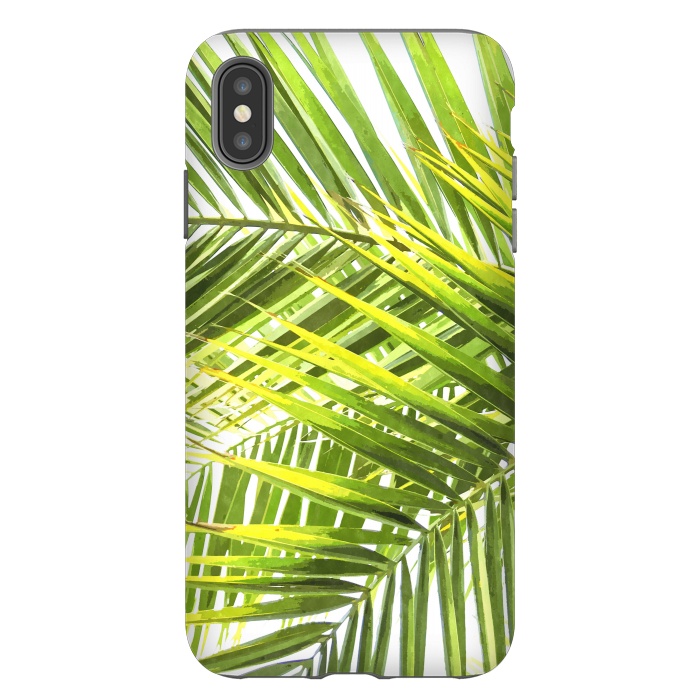 iPhone Xs Max StrongFit Palm Leaves Tropical Plant by Alemi