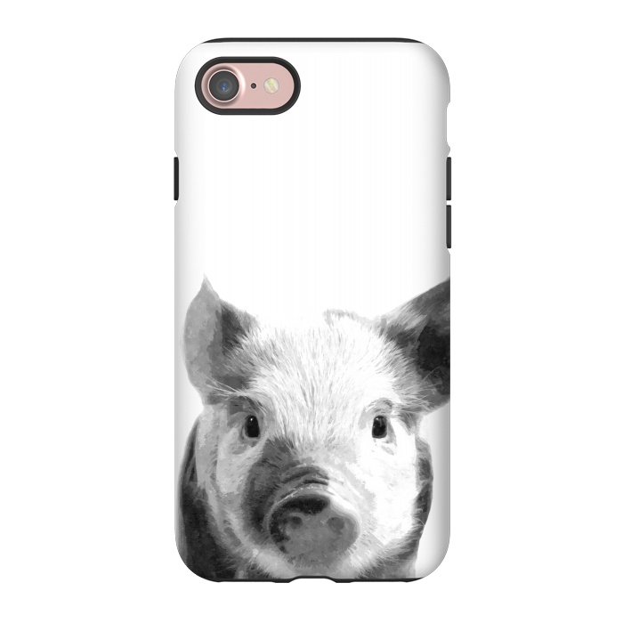 iPhone 7 StrongFit Black and White Pig by Alemi