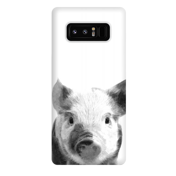 Galaxy Note 8 StrongFit Black and White Pig by Alemi
