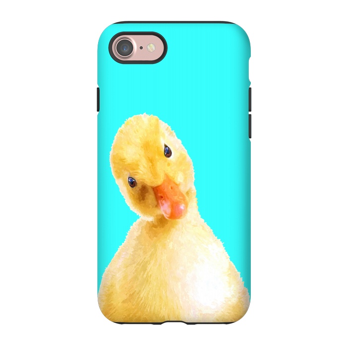 iPhone 7 StrongFit Duckling Turquoise Background by Alemi