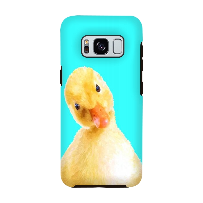 Galaxy S8 StrongFit Duckling Turquoise Background by Alemi