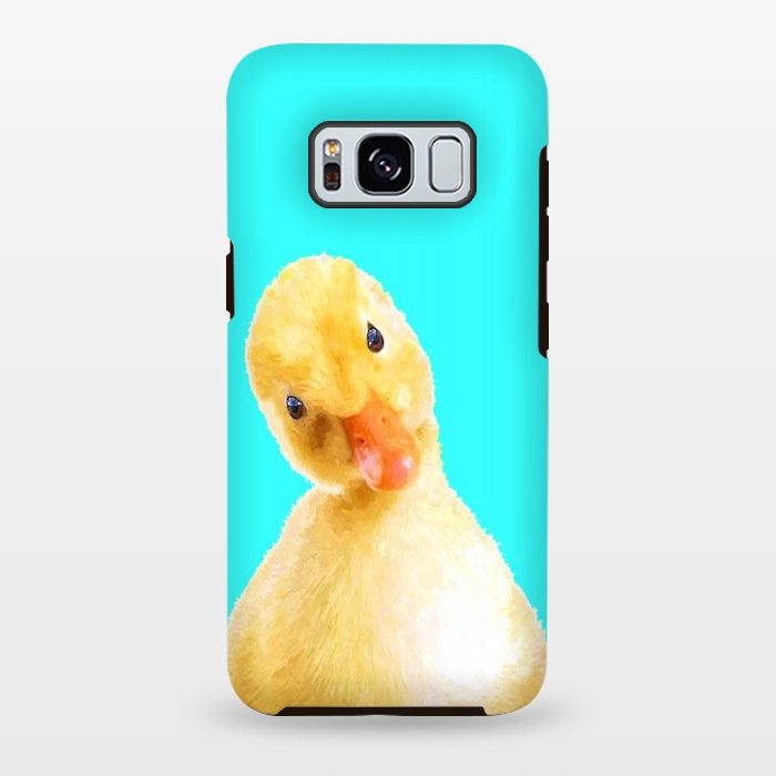Galaxy S8 plus StrongFit Duckling Turquoise Background by Alemi