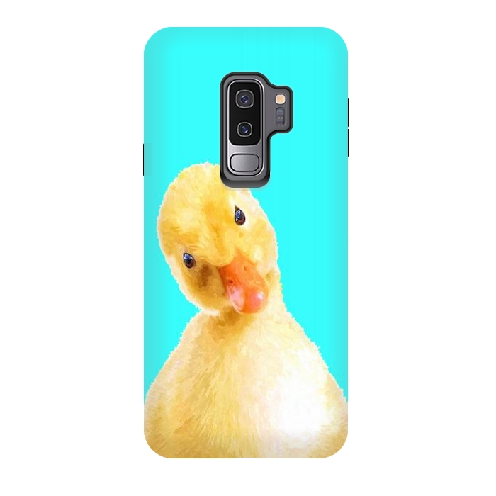 Galaxy S9 plus StrongFit Duckling Turquoise Background by Alemi