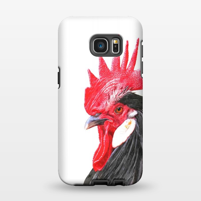 Galaxy S7 EDGE StrongFit Rooster Portrait by Alemi