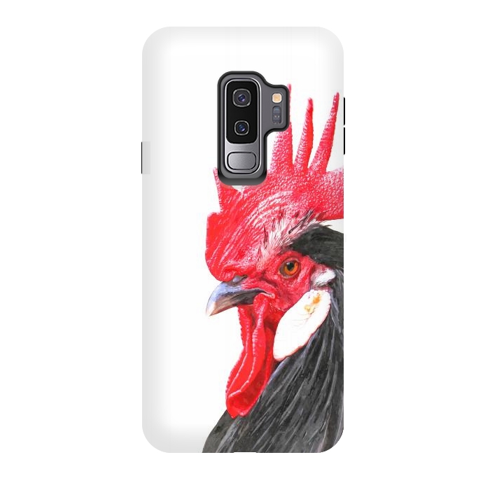 Galaxy S9 plus StrongFit Rooster Portrait by Alemi