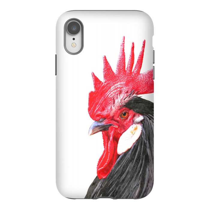 iPhone Xr StrongFit Rooster Portrait by Alemi