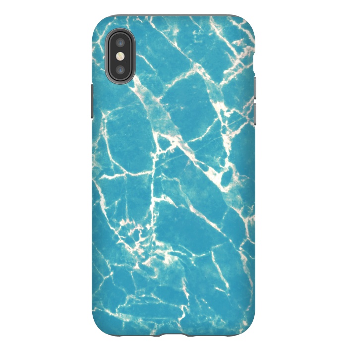 iPhone Xs Max StrongFit Bright blue marble by Oana 