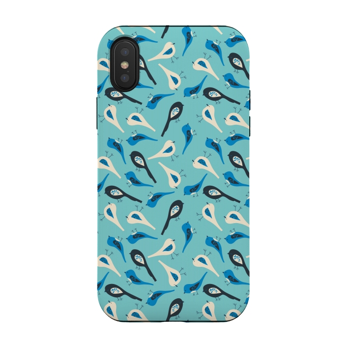 iPhone Xs / X StrongFit Berry Birds by Edith May