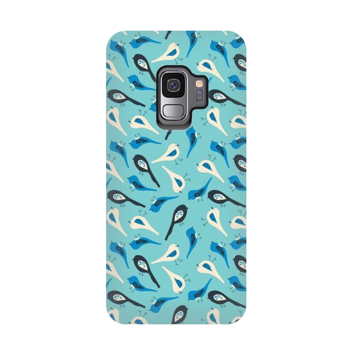 Galaxy S9 StrongFit Berry Birds by Edith May