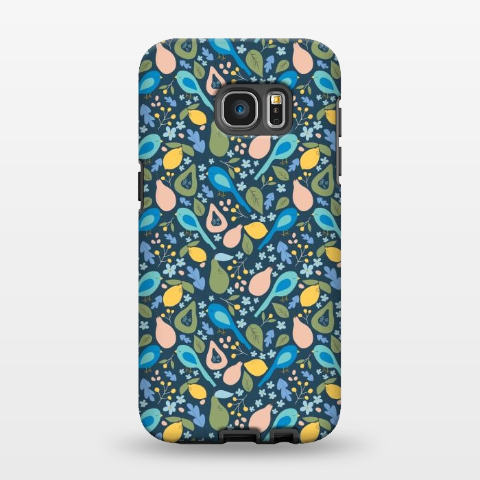 Galaxy S7 EDGE StrongFit Orchard Birds by Edith May