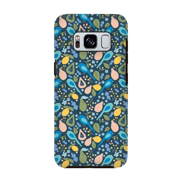 Galaxy S8 StrongFit Orchard Birds by Edith May