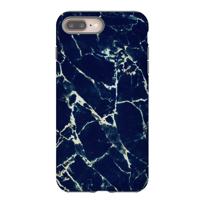 iPhone 7 plus StrongFit Dark navy marble by Oana 
