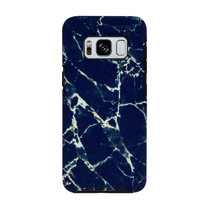 Galaxy S8 StrongFit Dark navy marble by Oana 