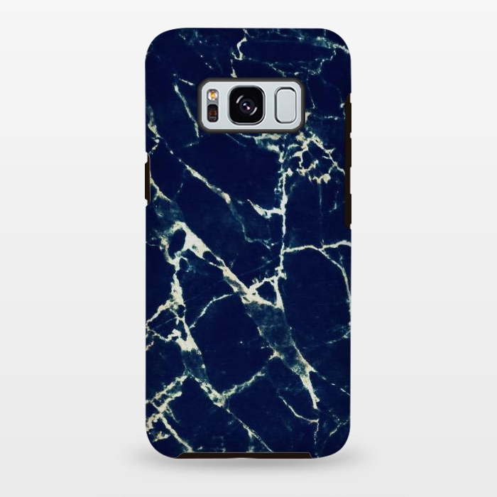 Galaxy S8 plus StrongFit Dark navy marble by Oana 