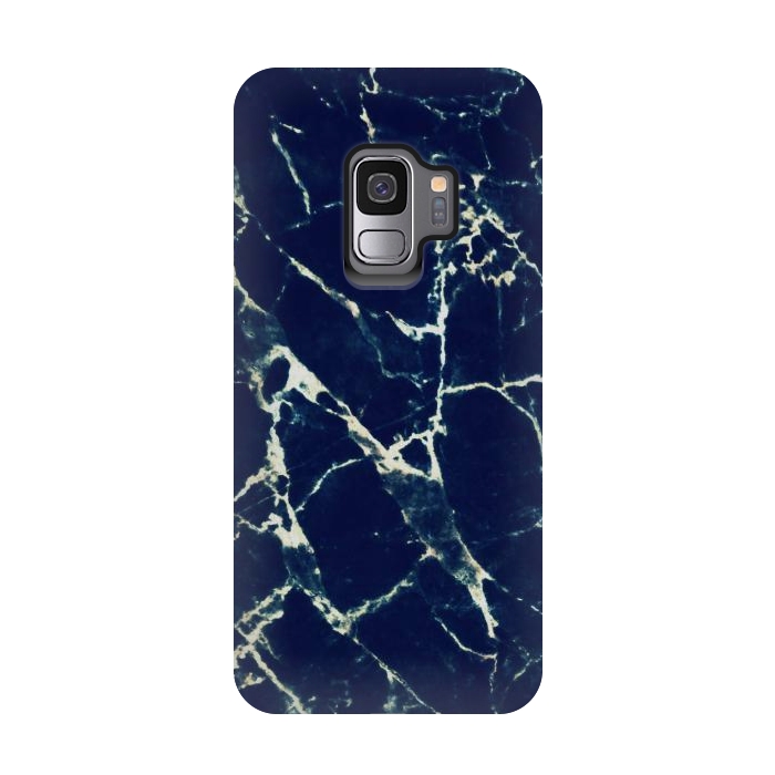 Galaxy S9 StrongFit Dark navy marble by Oana 