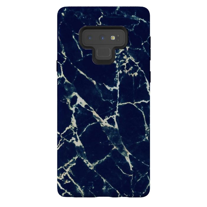 Galaxy Note 9 StrongFit Dark navy marble by Oana 