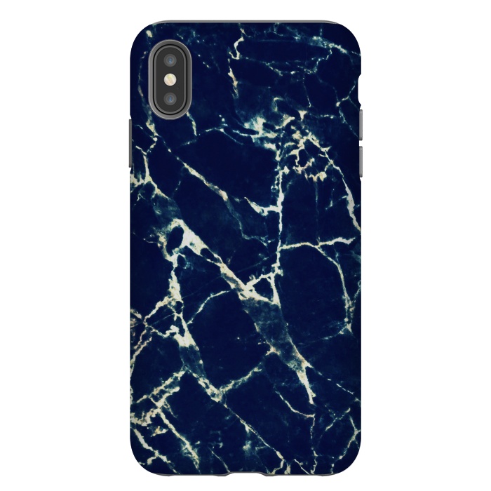 iPhone Xs Max StrongFit Dark navy marble by Oana 
