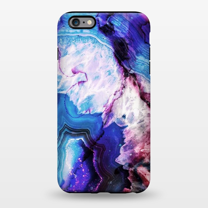iPhone 6/6s plus StrongFit Purple blue agate marble art by Oana 