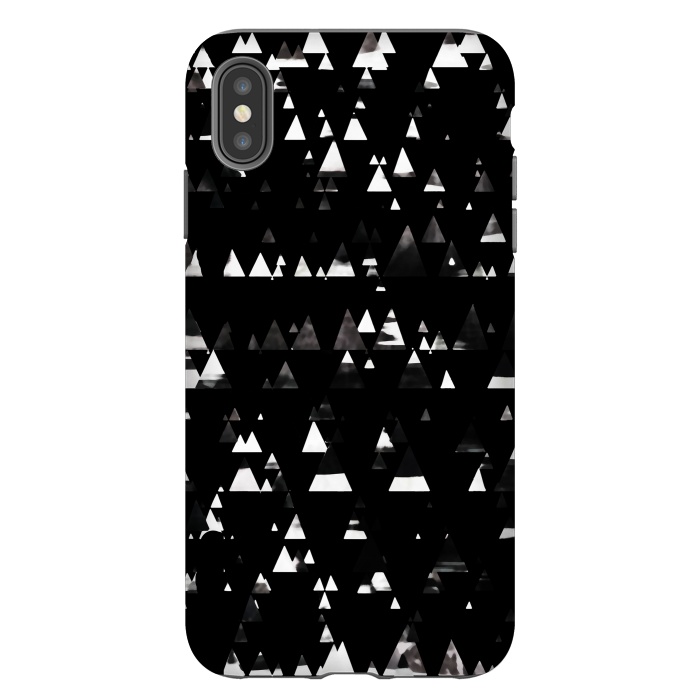 iPhone Xs Max StrongFit Black and white triangles pine forest by Oana 