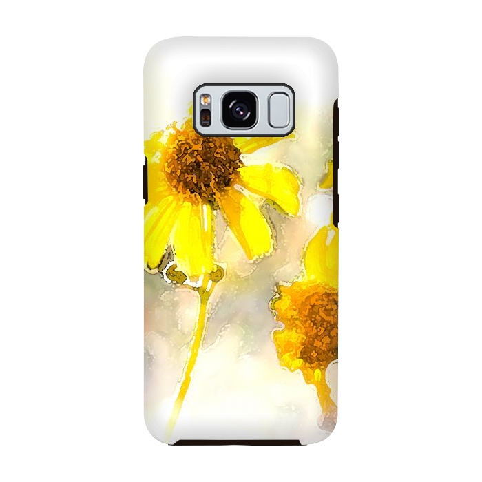Galaxy S8 StrongFit #freshness #watercolors #sunflower #sun #light by Bledi