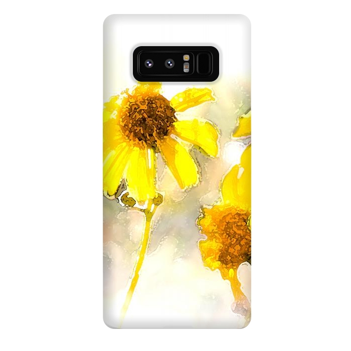 Galaxy Note 8 StrongFit #freshness #watercolors #sunflower #sun #light by Bledi