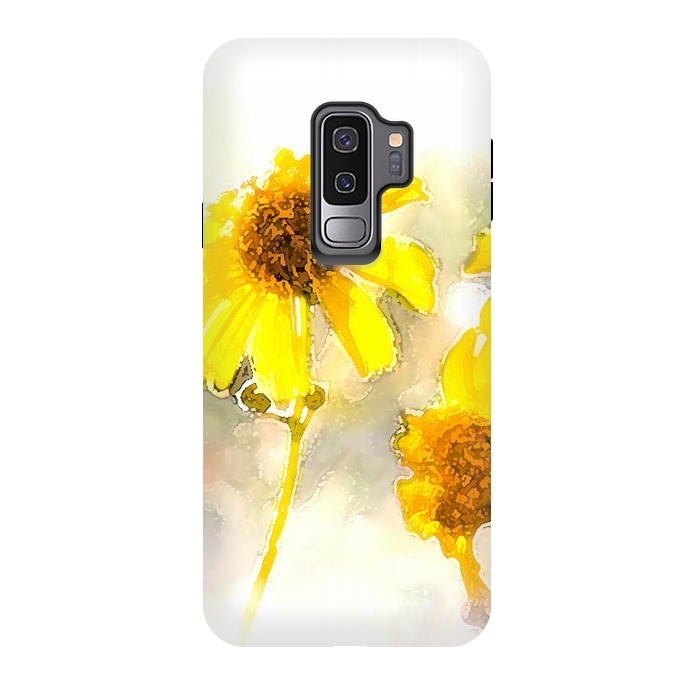Galaxy S9 plus StrongFit #freshness #watercolors #sunflower #sun #light by Bledi