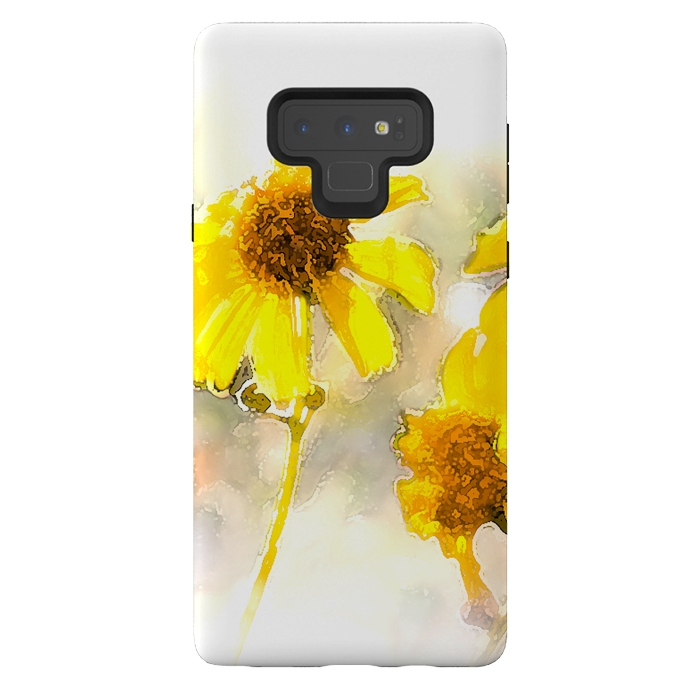 Galaxy Note 9 StrongFit #freshness #watercolors #sunflower #sun #light by Bledi