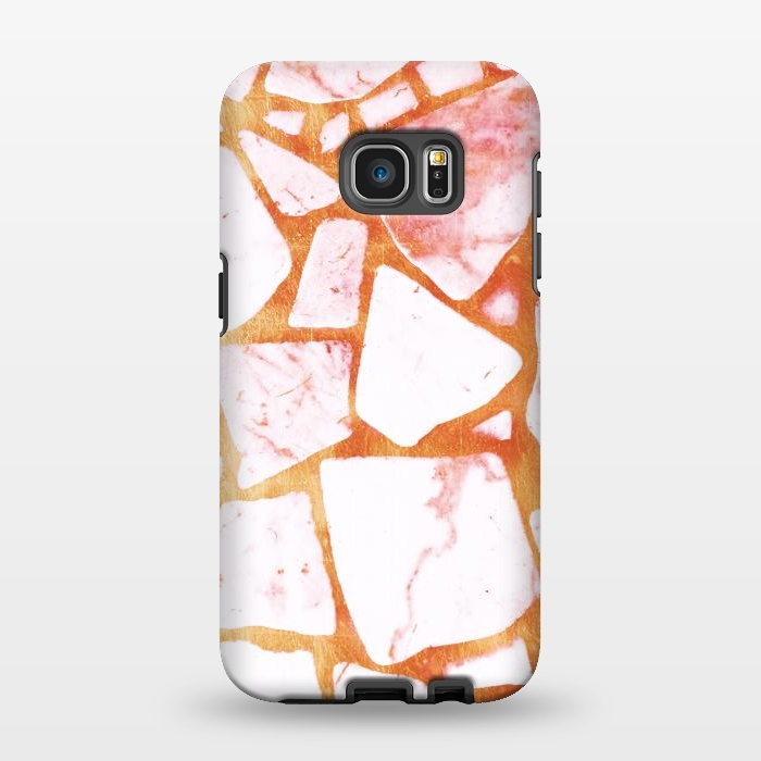 Galaxy S7 EDGE StrongFit Golden marble stone by Oana 