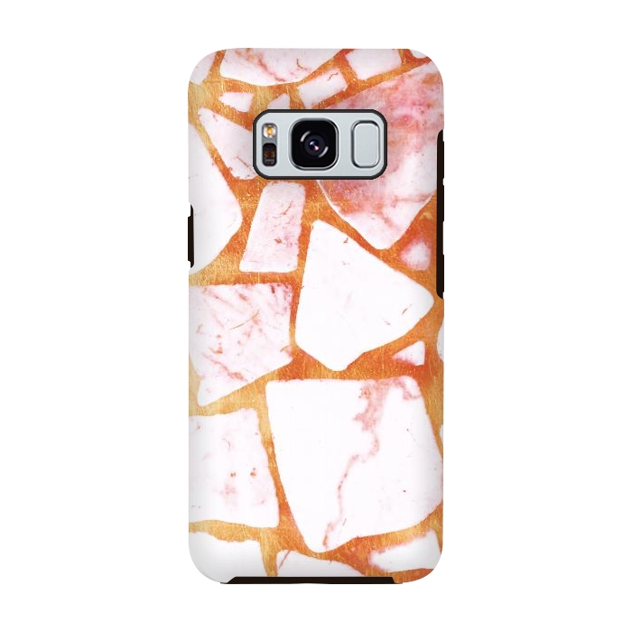Galaxy S8 StrongFit Golden marble stone by Oana 