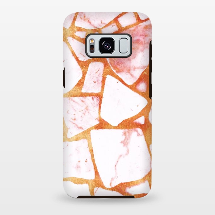 Galaxy S8 plus StrongFit Golden marble stone by Oana 