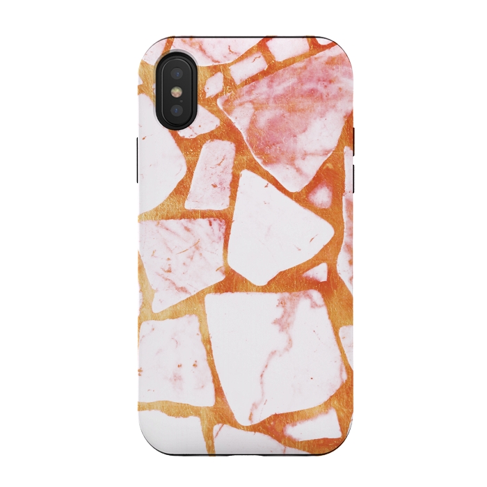 iPhone Xs / X StrongFit Golden marble stone by Oana 
