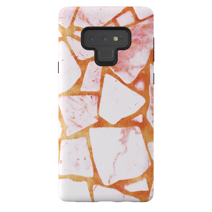 Galaxy Note 9 StrongFit Golden marble stone by Oana 