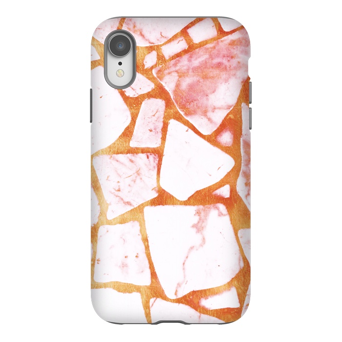 iPhone Xr StrongFit Golden marble stone by Oana 
