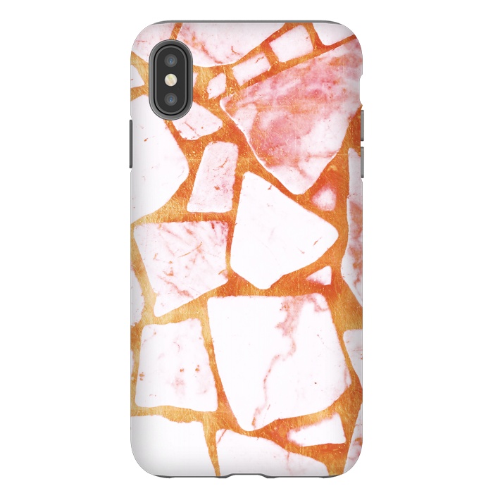 iPhone Xs Max StrongFit Golden marble stone by Oana 
