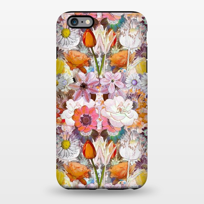 iPhone 6/6s plus StrongFit Colorful painted Marie Antoinette flowers by Oana 