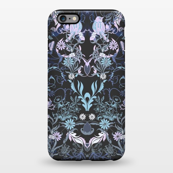 iPhone 6/6s plus StrongFit Line art elegant flowers and birds pattern by Oana 