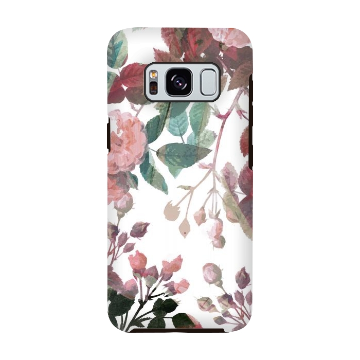 Galaxy S8 StrongFit Watercolor painted roses - autumnal colors by Oana 