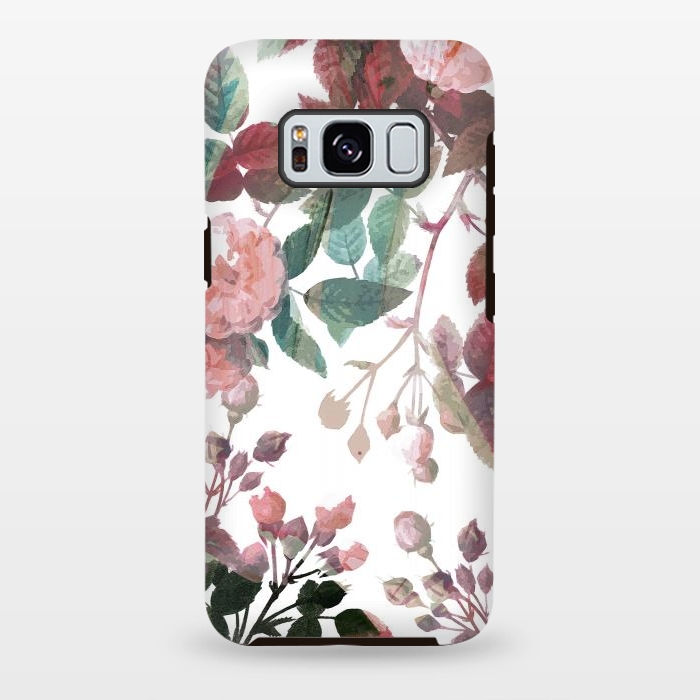 Galaxy S8 plus StrongFit Watercolor painted roses - autumnal colors by Oana 