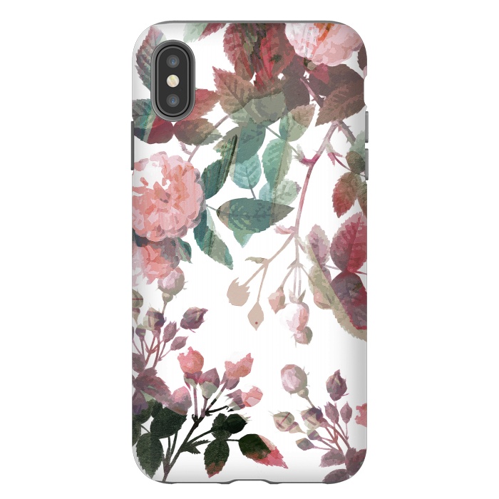 iPhone Xs Max StrongFit Watercolor painted roses - autumnal colors by Oana 